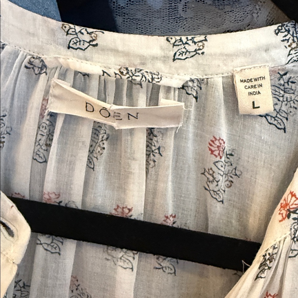 Doen Red Dahlia Block Print Jo Dress - Picture 7 of 8